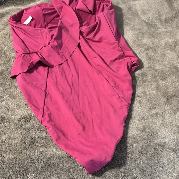 ✨ Anthropologie Asymmetrical Flounce One-Piece Swimsuit Sz XL - Picture 10 of 10